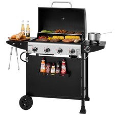 Royal Gourmet 4-Burner Gas Grill with Side Burner,49,000 BTU for Outdoor,Black