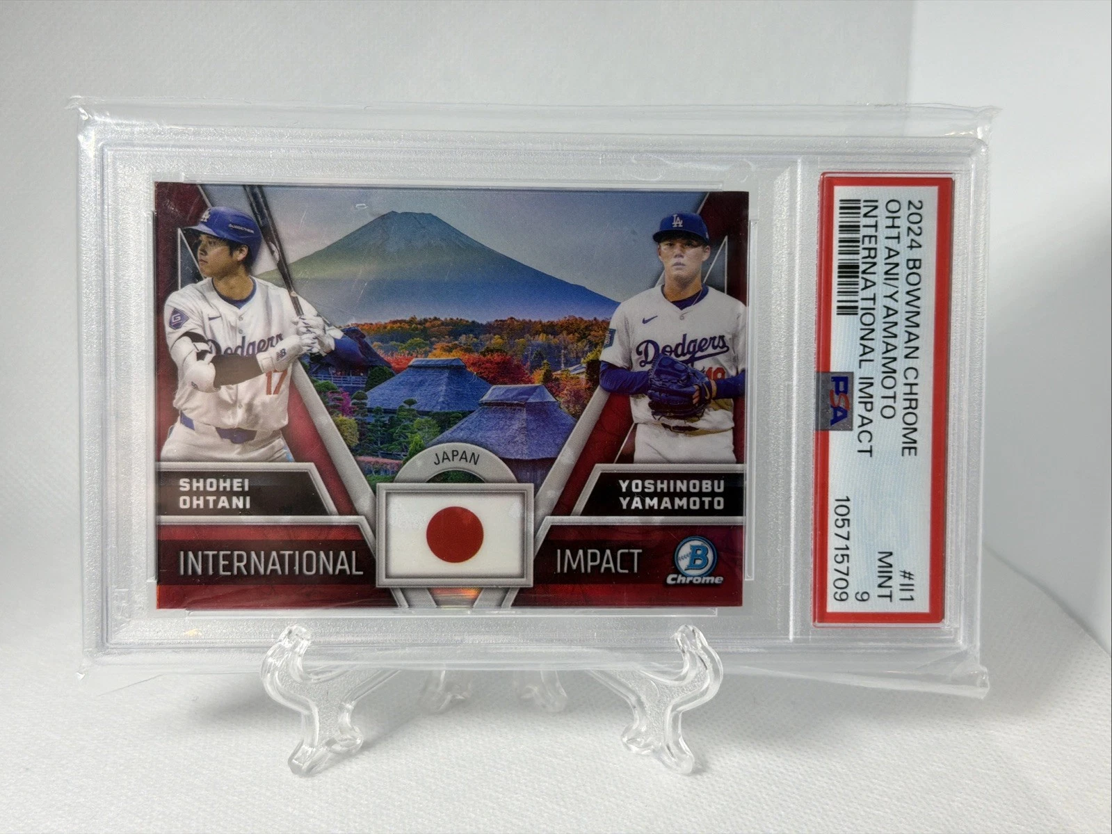 Deal for Shohei Ohtani Yamamoto 2024 Bowman Chrome International Impact #II-1 PSA 9