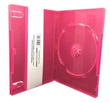 CheckOutStore (10) Premium Standard Single 1-Disc DVD Cases 10 Units Clear Red