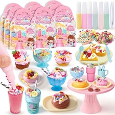 12 Pack Making Miniature Food Toy Set, Make Your Own Mini Desserts  Drinks