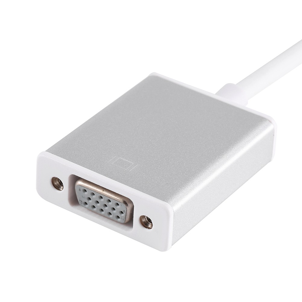 USB 3.1 Type C To VGA Video Adaptor Converter Cable Wire Plug Connector Silver´