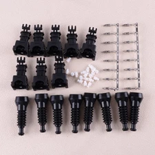 Fit For Bosch Jetronic EV1 New 8 Kits Fuel Injector Plug + Crimp Connection