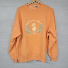 Vintage Oarsman 913 Palm Beach Florida Polo Orange Sweatshirt XL Made In USA
