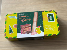 NEW SEALED BENEFIT BLUSH N BRUSH SET TIN CHRISTMAS LTD ED