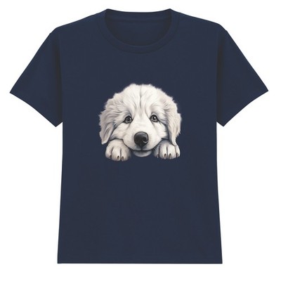 Flauschiges weißes Welpen Hunde Tiere Kinder T-Shirt süß Unisex Tee