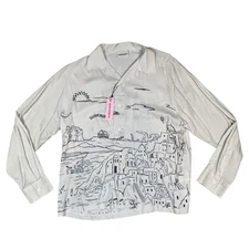 CARNE BOLLENTE VISCOSE SHIRT MEDIUM NEW WITH TAGS