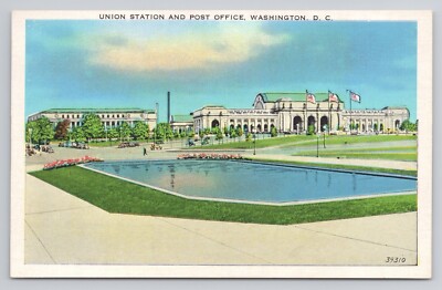 Union Station & Post Office Washington DC Postcard