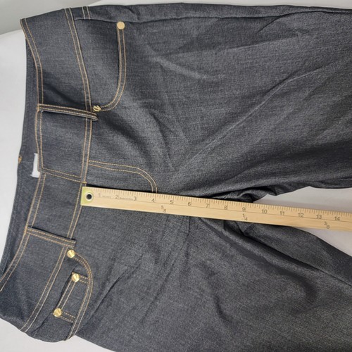 Cache Women's Black Denim Jeans Pants Size 12 NWOT Gold Tone Accents at Pockets - Picture 7 of 8
