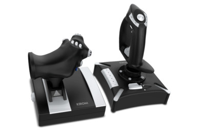 KROM K-FLIGHT - Joystick-Set, Flugsimulator, Gas/Stotter-Stick