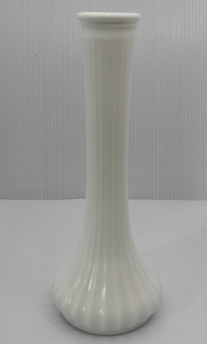 2 Stück Milchglas Knospenvasen Anchor Hocking Starburst & Hoosier Glas gerippt - Bild 13 von 18