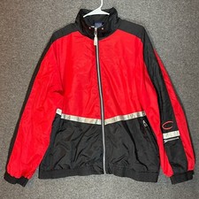 Catalina Windbreak Jacket Women's Extra Large Red Black Full Zip Pockets Ladies.
