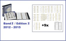 2 EURO-Coin-Album Vordruckalbum LINDNER 1118M2 + Vordrucke 2012 2015