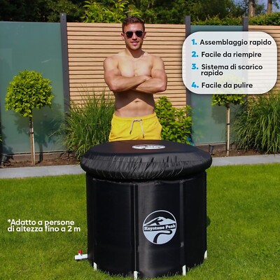 Vasca Per Immersione A Freddo 88 Galloni Con Refrigeratore 0.8 HP E Filtro - Gonfiabile Portatile Per Atleti, Con WiFi E Controllo Temperatura