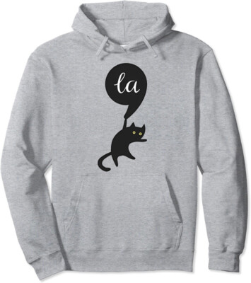Retro Cat Comma La Kamala Harris For President 2024 Unisex Hooded Sweatshirt
