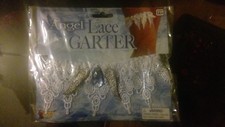 Brand New Angel Leg Garter White Bride Wedding Halloween Costume Accessory