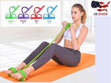 Foot Pedal Pull Rope Resistance 4-Tube Home Fitness Yoga Gym Equipment Sit-up