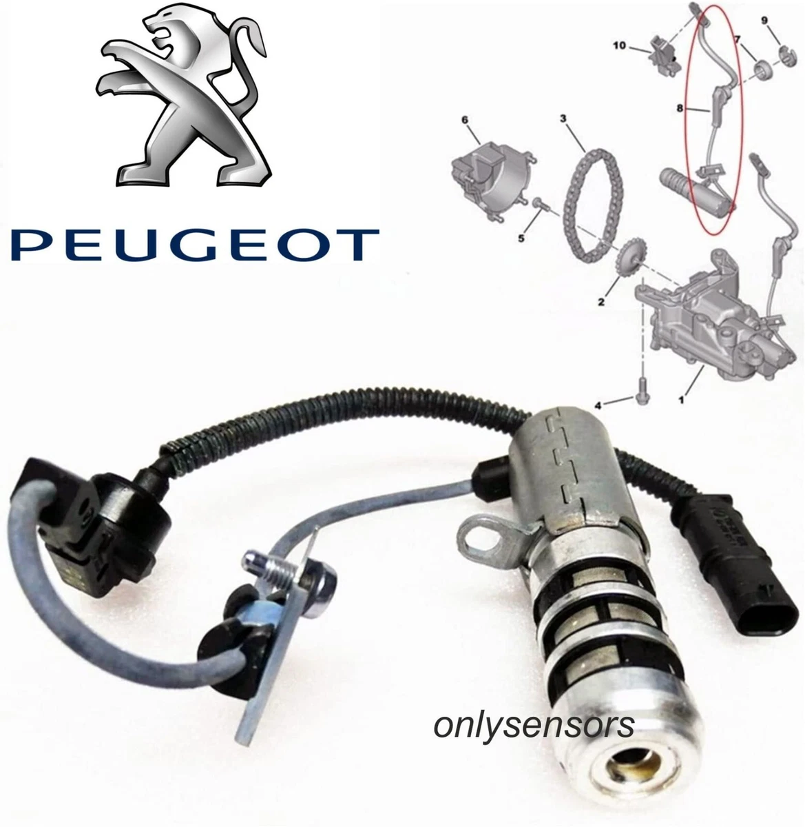 Oil Pump Solenoid Valve for PEUGEOT 207 208 308 508 Partner RCZ  