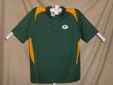 GREEN BAY PACKERS NFL Team Apparel moisture wicking POLO SHIRT Medium NWT  green