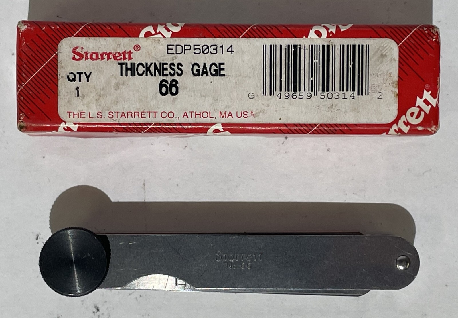 L.S. STARRETT NO. 66 FEELER THICKNESS GAGE GAUGE .002.025 NICE eBay