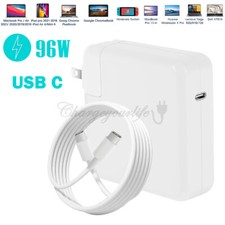 96W USB-C Type C Power Adapter Charger For Apple MacBook Pro 16" Cable A2166