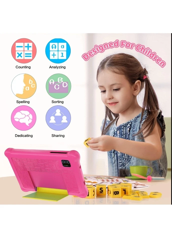 Kids Tablet 7 Inch Android Tablet for Kids 1024x600 HD Display Quad Core 2GB Ram - Image 4 of 4