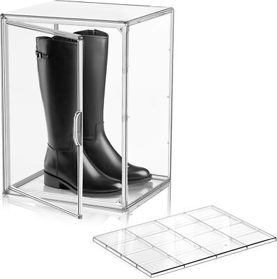 Clear Shoe Storage Boxes Stackable, XX-Large Acrylic Dispaly Case