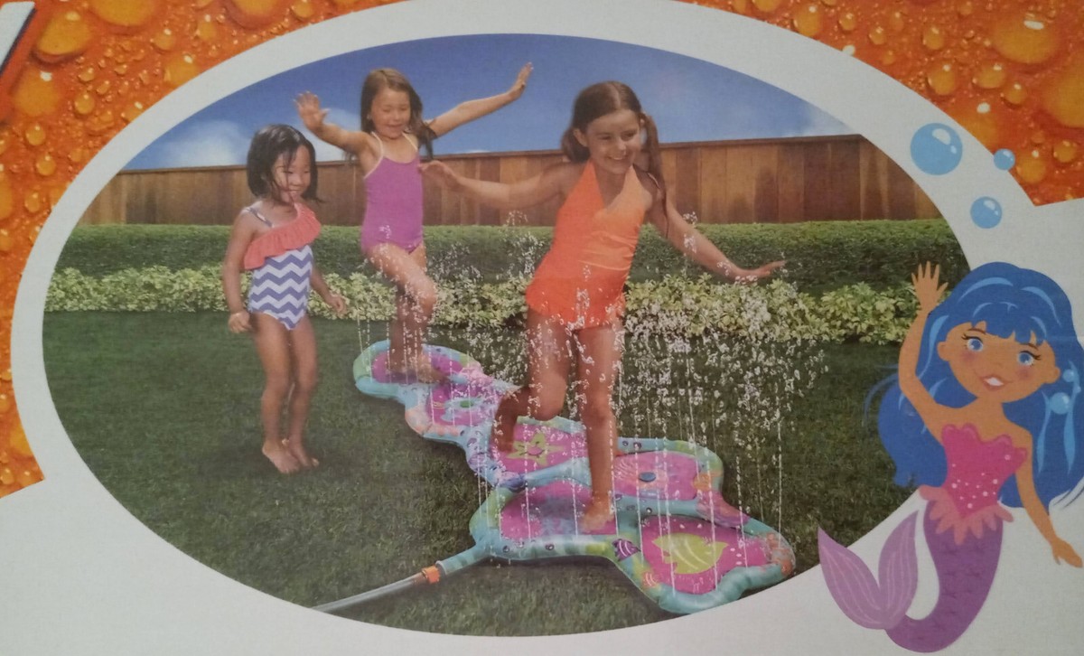 Banzai Mermaid Hopscotch Sprinkler Hop Splash & Play Water Summer
