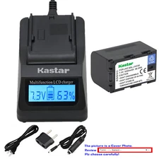 Kastar Battery LCD Fast Charger for JVC SSL-JVC50 SSL-JVC70 SSL-JVC75 BN-S8I50