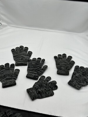 Kids Mittens/ Gloves, Brand New Set of 3 pairs. Black And Gray