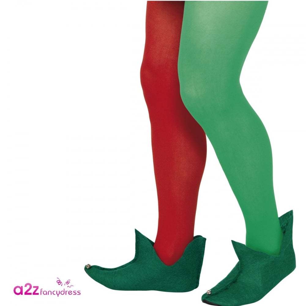 Adult Green Elf Boots Mens Ladies Santas Helper Christmas Fancy Dress One Size