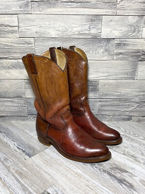 HH DOUBLE H Men's 'J7355443' VINTAGE Western Cowboy Brown Leather