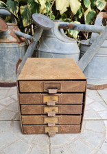 ANCIEN PETIT MEUBLE DE METIER EN FER 5 TIROIRS ATELIER GARAGE INDUSTRIEL