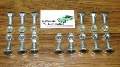 Bumper Bolts 28pc Kit Stainless Cap Front+Rear Chevelle Nova Lemans Cutlass 