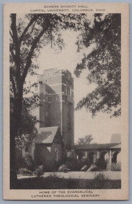 Postcard - Schenk Divinity Hall Capital University Columbus Ohio Seminary