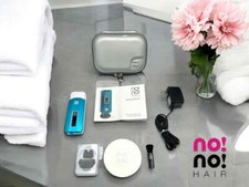 No No Pro Blue Deluxe Hair Removal System w/ Accessories  Case