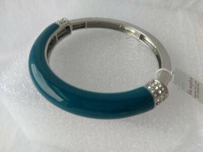 Lia Sophia Chromatic Ocean Blue Medium Stretchable Bracelet Crystal Encrusted