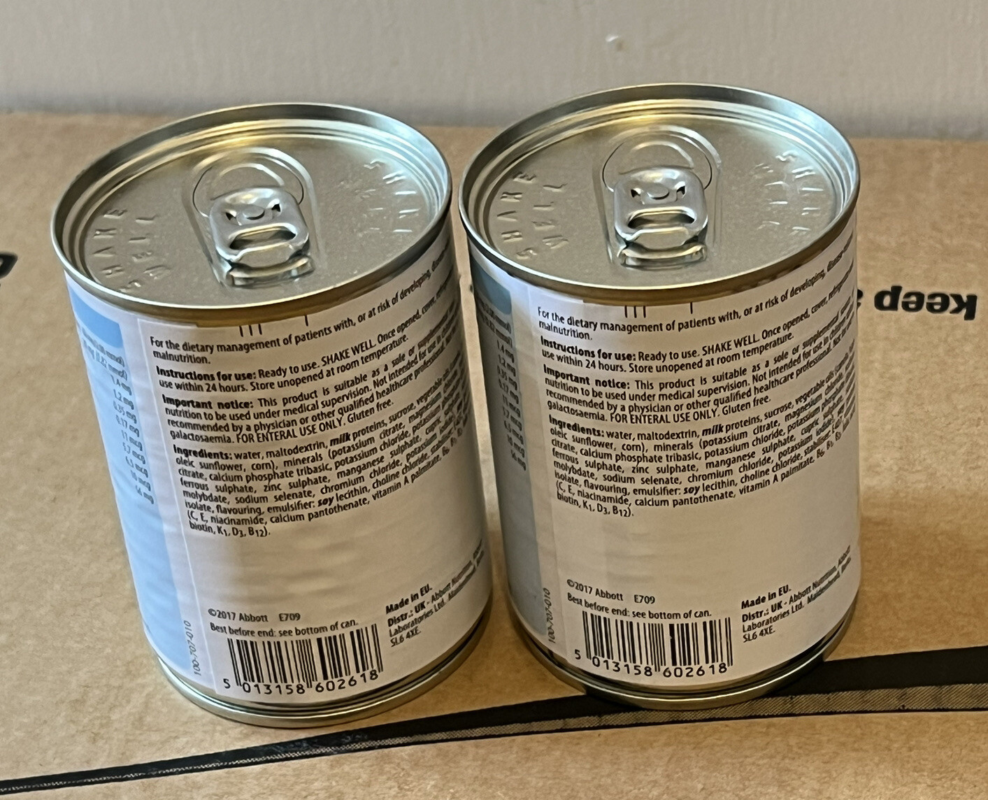 ENSURE CAN VANILLA FLAVOUR 250ML Box of 24 Expire 12/24 Fast