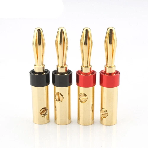 Audiocrast Gold Plated Banana Plug HIFI Audio Speaker Cable Banana Connector