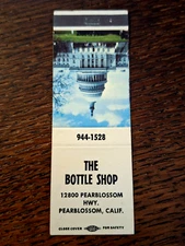 Vintage Matchbook: The Bottle Shop, Pearblossom, CA