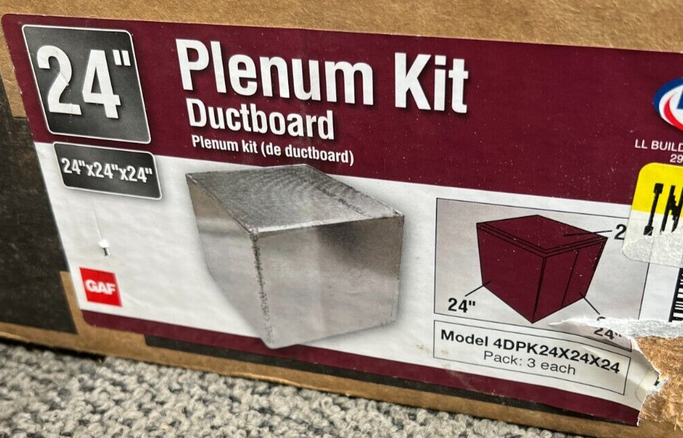 Master Flow Duct Board Plenum R6.0 Pre-Cut Design 24 in. x 24 in 