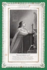 THE CHILD OF MARY - BELIEVER, VIRGIN MARY, CRUCIFIX Antiq 19th LACE HOLY CARD