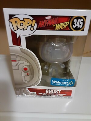 FUNKO POP Walmart EXCLUSIVE RARE MINT Ant-Man and Wasp # 345 GHOST Clear