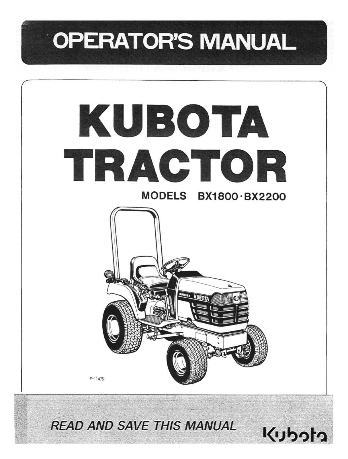 Original Kubota MANUAL,INSTRUCTION 1941889165 main image 0