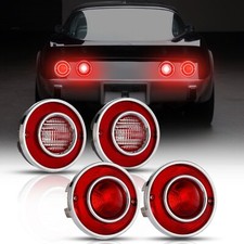 4x LED Tail Lights & Backup Lights Housing Set For 75-1979 Chevrolet Corvette C3