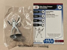 Star Wars Miniatures Elite Clone Trooper Commander #10/40 NEW NIB The Clone Wars