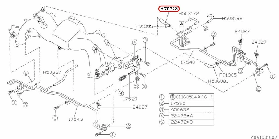 Suministro de combustible de abrazadera de manguera para tubo Subaru OEM 807707130 Foto 3 de 4