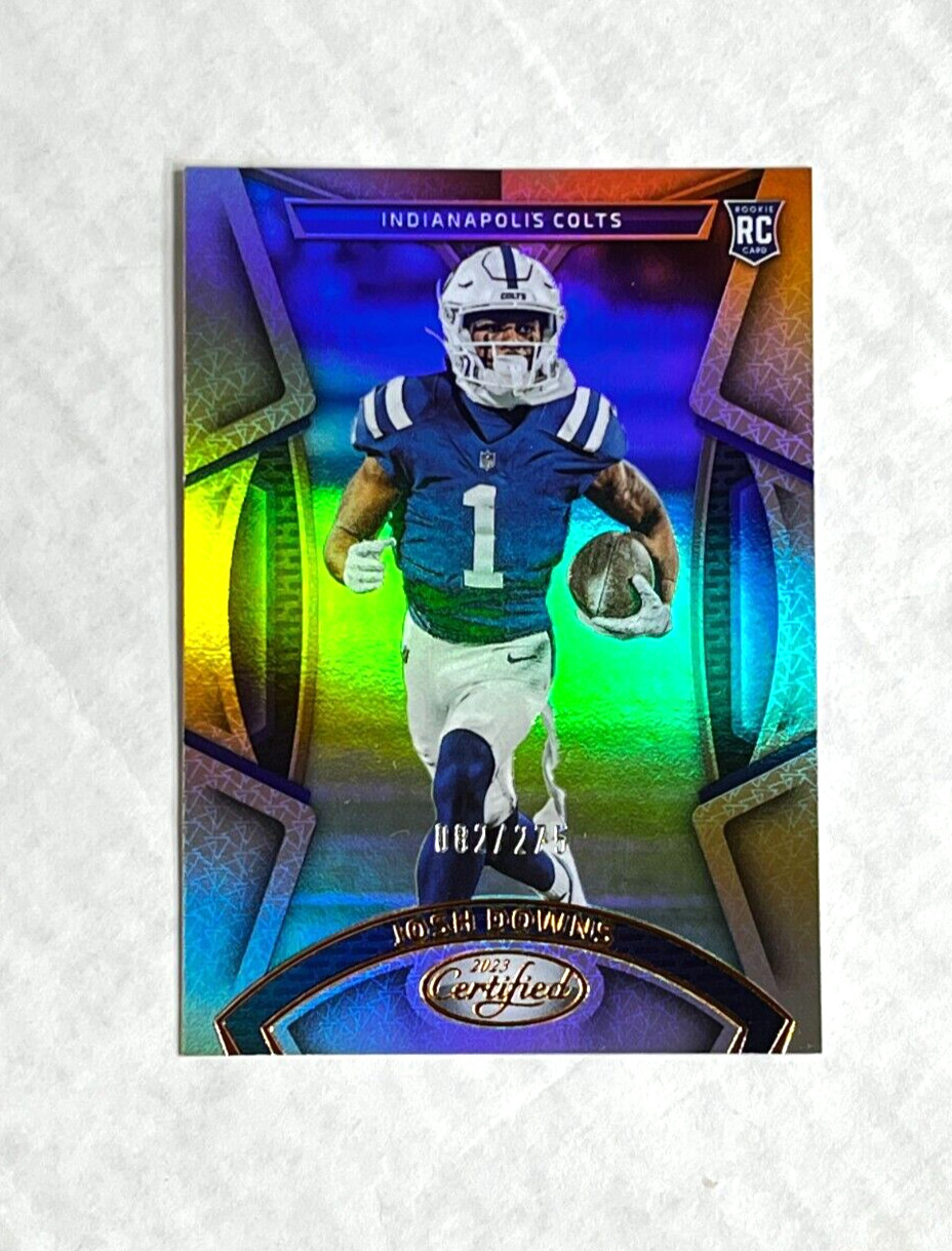 JOSH DOWNS 2023 Panini Certified MIRROR BRONZE PARALLEL SP RC 082/275! #133!