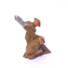 Vtg Barclay / Manoil 791 Soldiers W/ Mortar Cannon Man Cave Heavy Gun