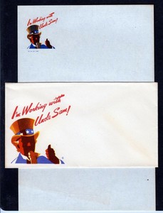 US Patriotic with very rare matching letterhead. Uncle Sam ...