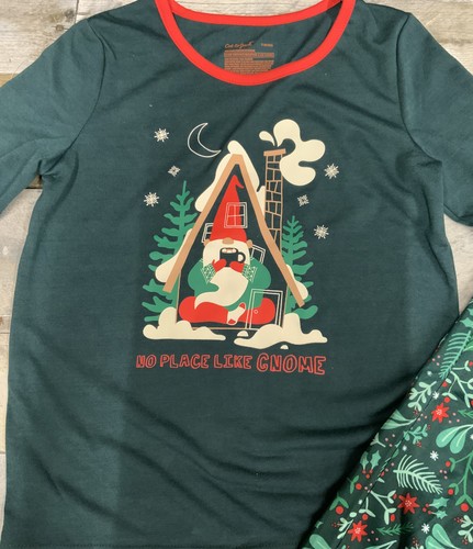 🎄 Cat & Jack “No Place Like Gnome” 2 Pc Pajama Set (Small 6/6X) - Picture 2 of 3